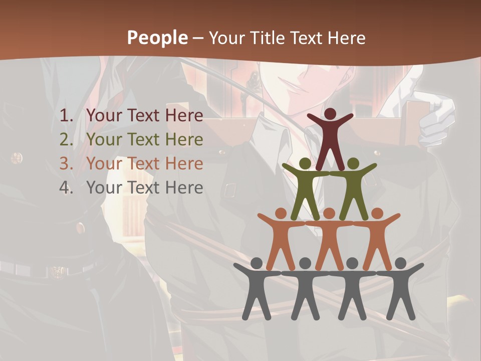 A Couple Of People Sitting Next To Each Other PowerPoint Template