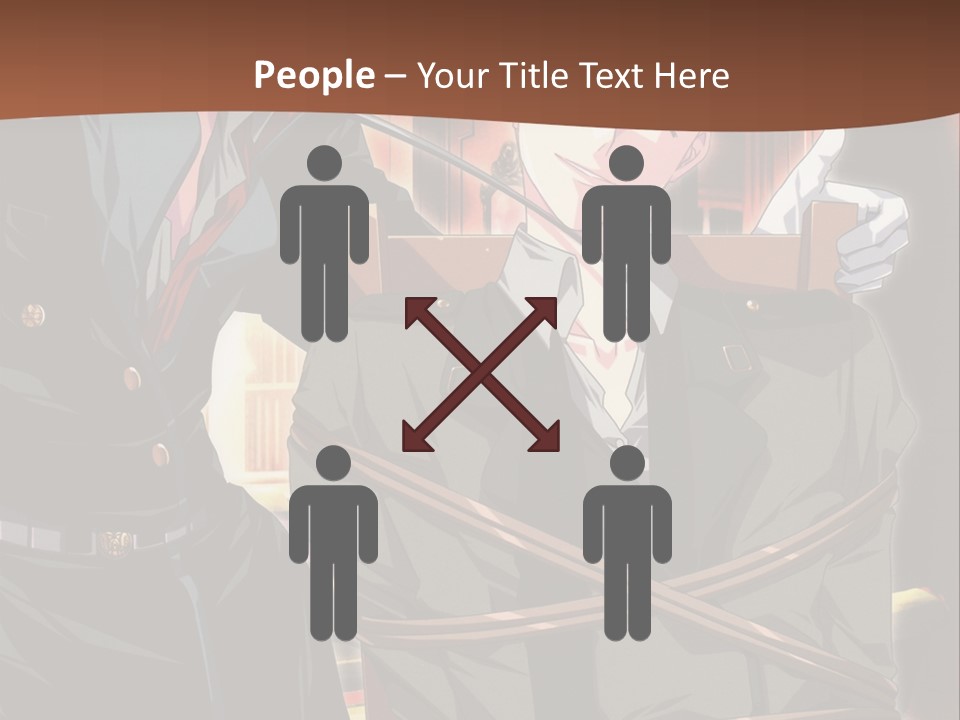 A Couple Of People Sitting Next To Each Other PowerPoint Template