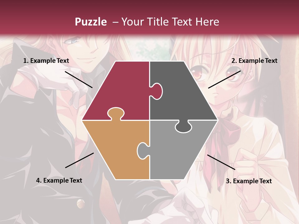 A Couple Of People Sitting At A Table PowerPoint Template