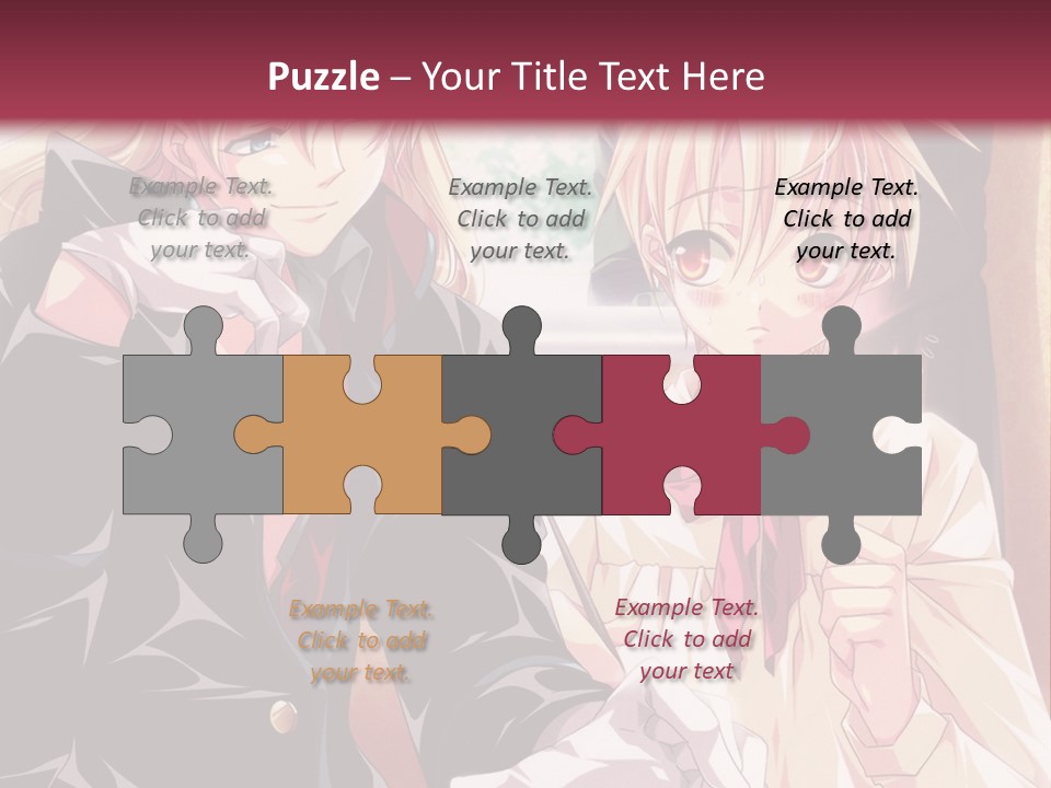 A Couple Of People Sitting At A Table PowerPoint Template