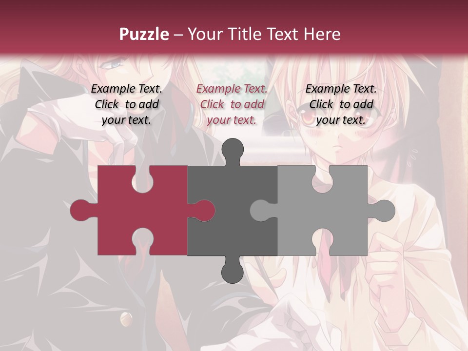 A Couple Of People Sitting At A Table PowerPoint Template