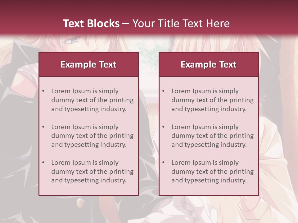 A Couple Of People Sitting At A Table PowerPoint Template