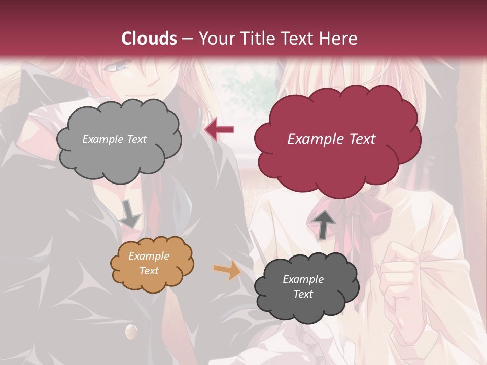 A Couple Of People Sitting At A Table PowerPoint Template