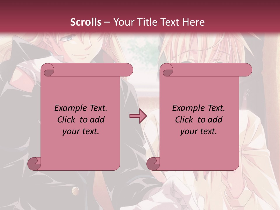 A Couple Of People Sitting At A Table PowerPoint Template