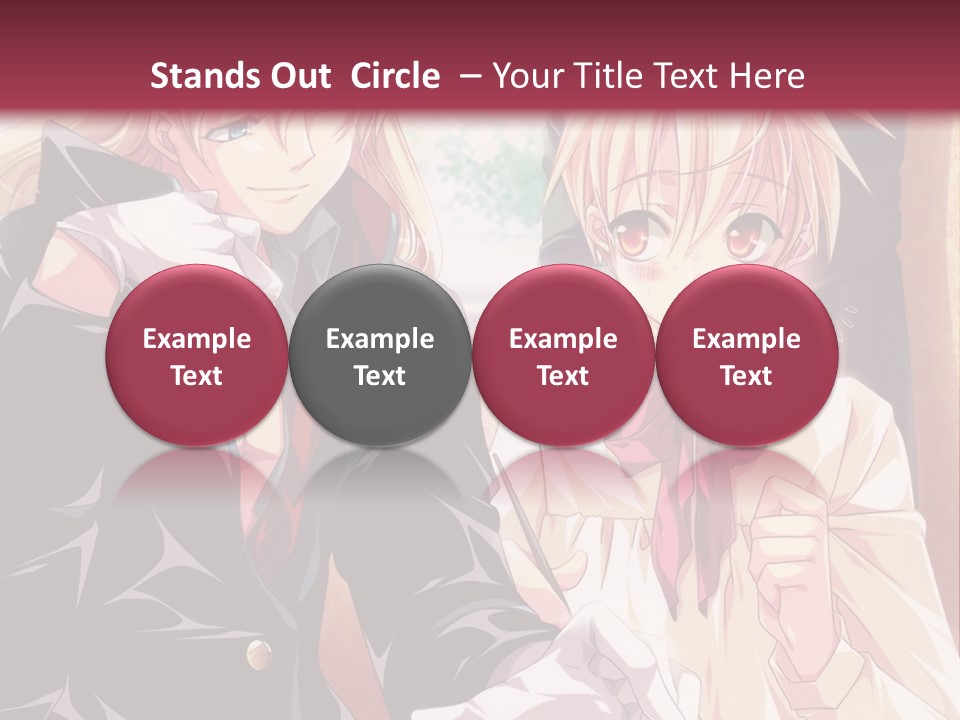 A Couple Of People Sitting At A Table PowerPoint Template