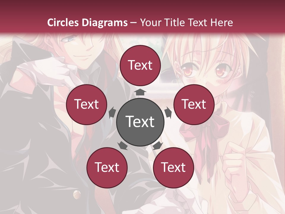 A Couple Of People Sitting At A Table PowerPoint Template