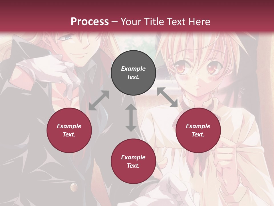 A Couple Of People Sitting At A Table PowerPoint Template