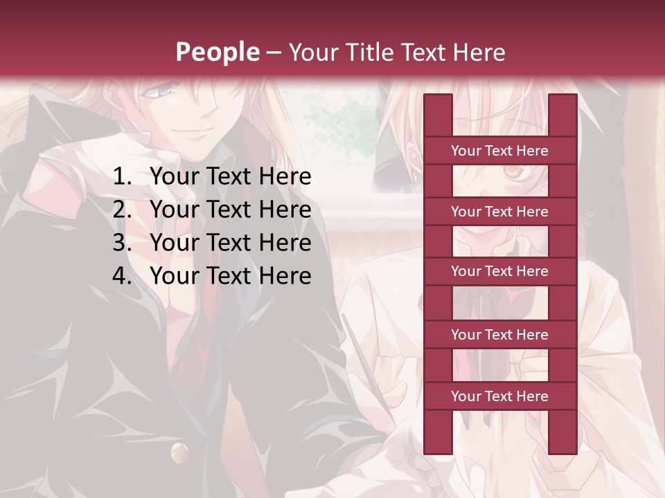 A Couple Of People Sitting At A Table PowerPoint Template