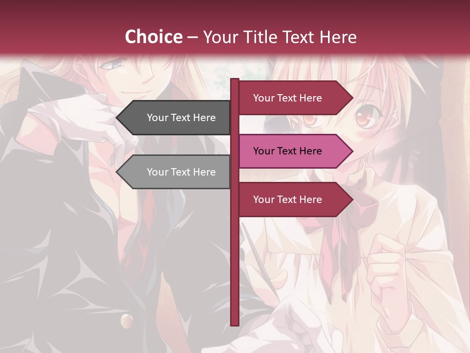 A Couple Of People Sitting At A Table PowerPoint Template