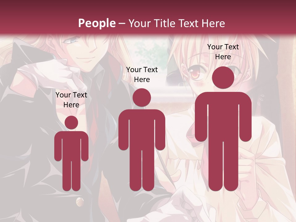 A Couple Of People Sitting At A Table PowerPoint Template