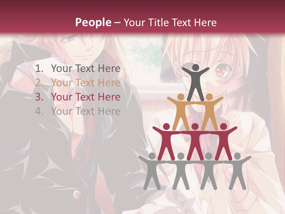 A Couple Of People Sitting At A Table PowerPoint Template