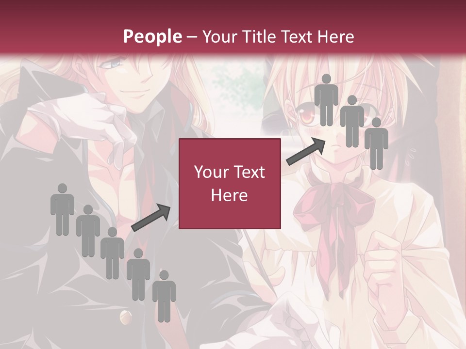 A Couple Of People Sitting At A Table PowerPoint Template