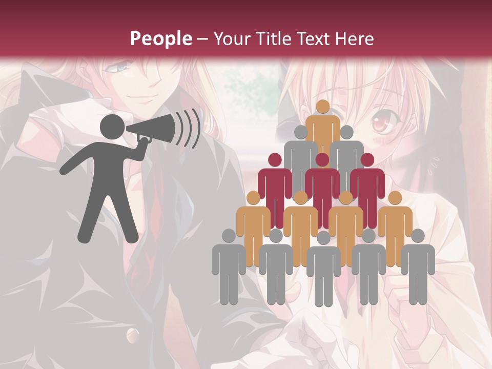 A Couple Of People Sitting At A Table PowerPoint Template