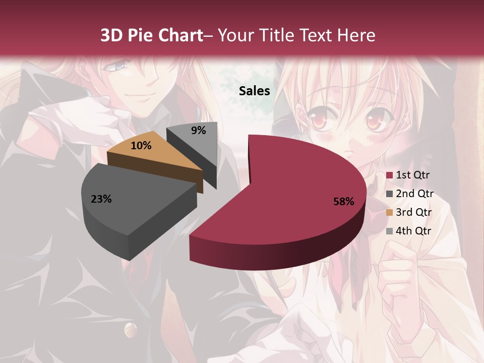 A Couple Of People Sitting At A Table PowerPoint Template