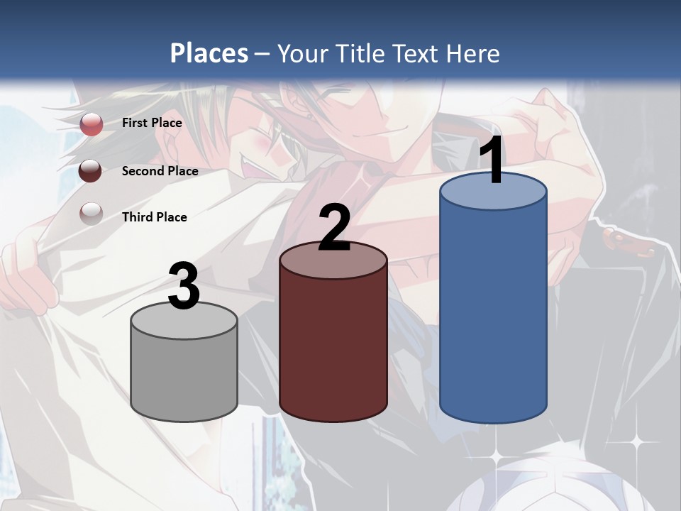 A Couple Of Anime Characters Hugging Each Other PowerPoint Template