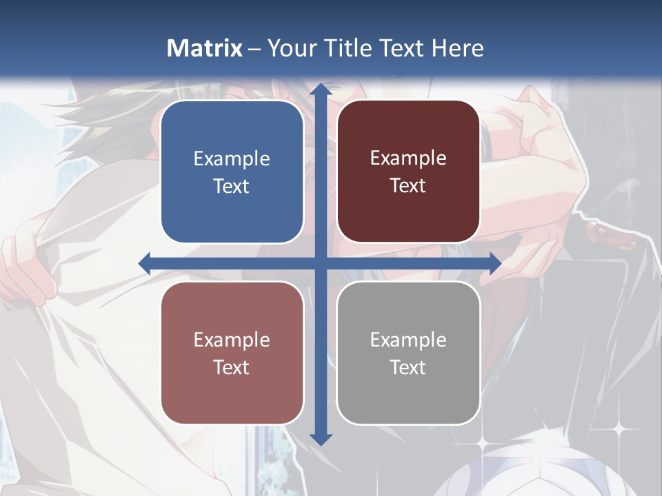 A Couple Of Anime Characters Hugging Each Other PowerPoint Template