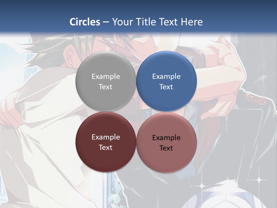 A Couple Of Anime Characters Hugging Each Other PowerPoint Template