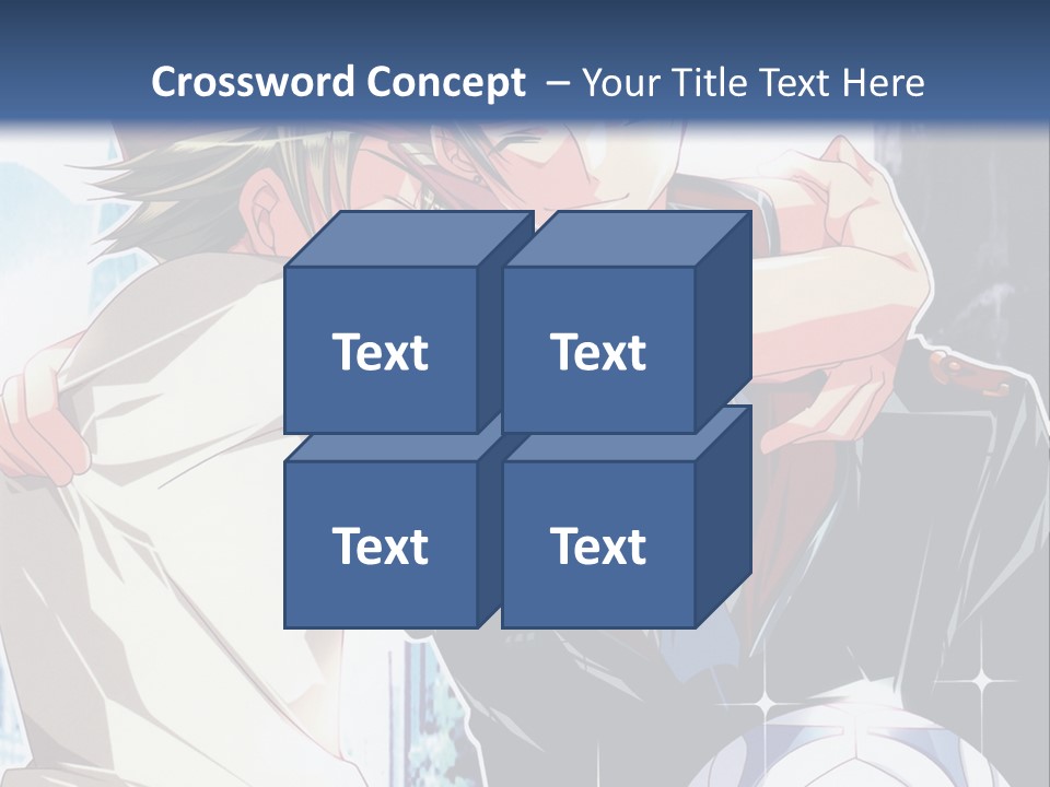A Couple Of Anime Characters Hugging Each Other PowerPoint Template