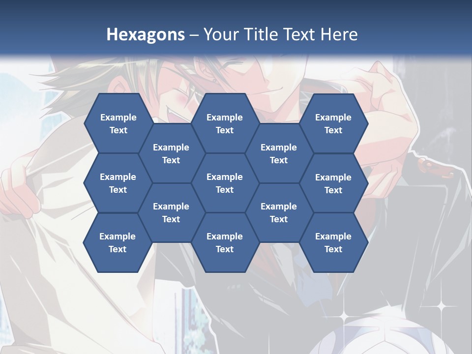 A Couple Of Anime Characters Hugging Each Other PowerPoint Template