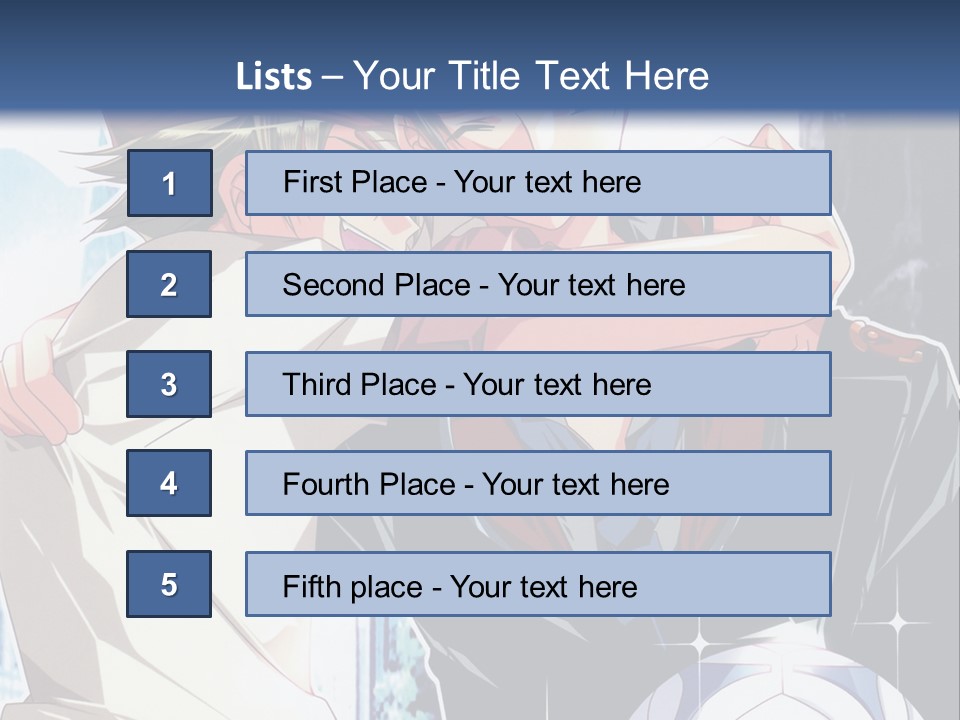 A Couple Of Anime Characters Hugging Each Other PowerPoint Template