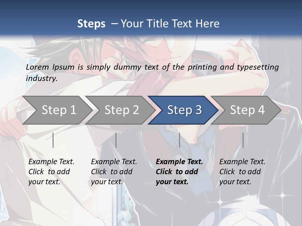 A Couple Of Anime Characters Hugging Each Other PowerPoint Template