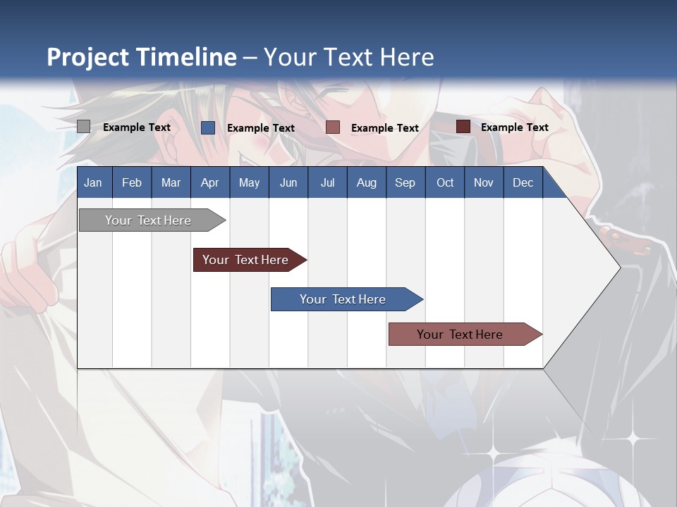 A Couple Of Anime Characters Hugging Each Other PowerPoint Template