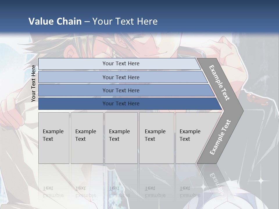 A Couple Of Anime Characters Hugging Each Other PowerPoint Template