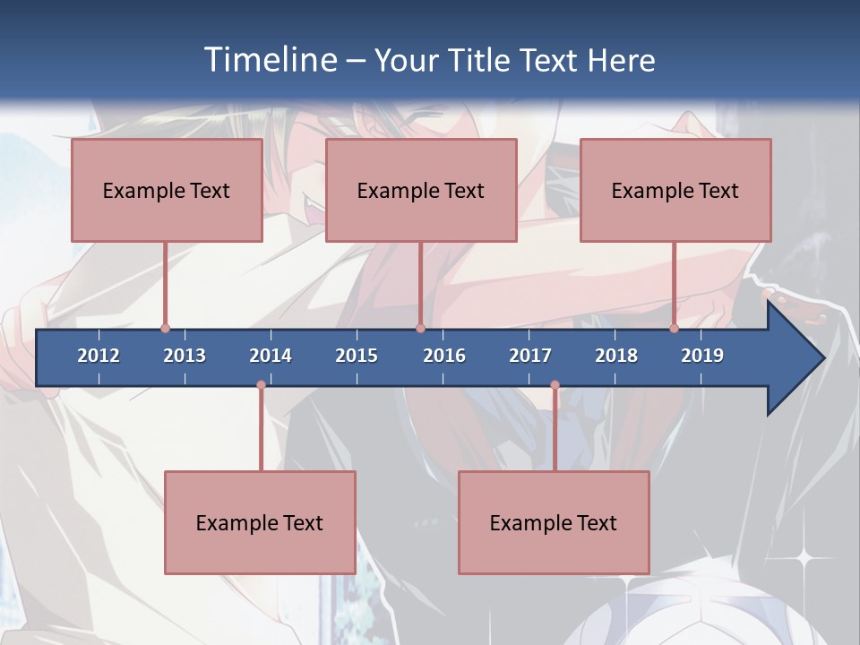 A Couple Of Anime Characters Hugging Each Other PowerPoint Template