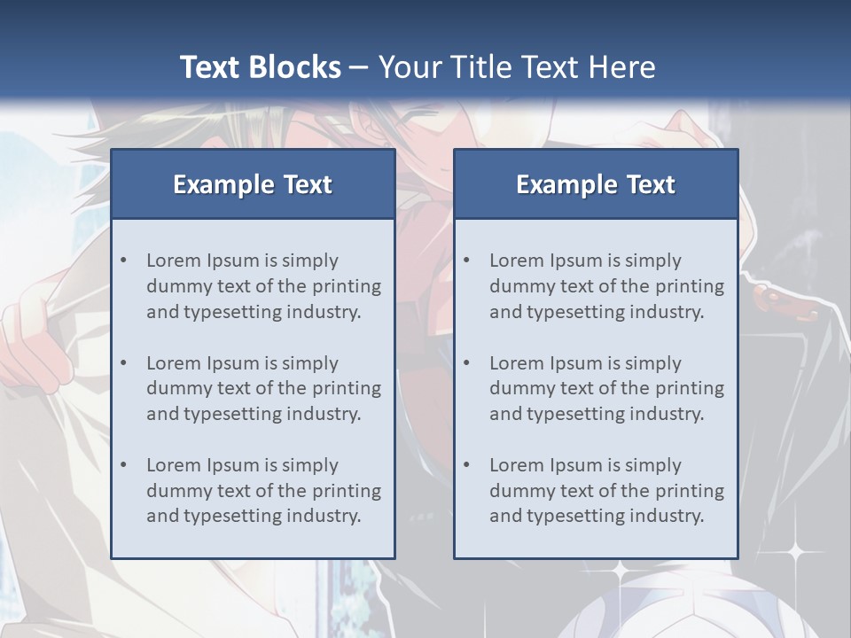 A Couple Of Anime Characters Hugging Each Other PowerPoint Template