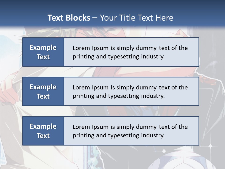 A Couple Of Anime Characters Hugging Each Other PowerPoint Template