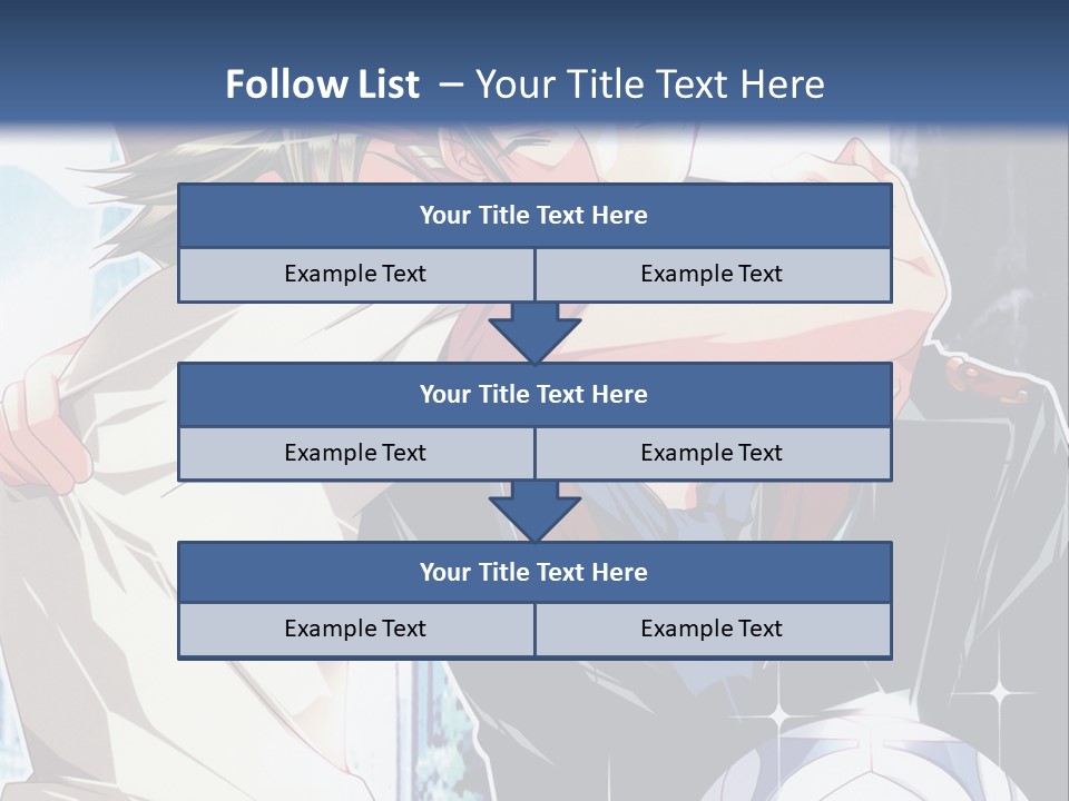 A Couple Of Anime Characters Hugging Each Other PowerPoint Template