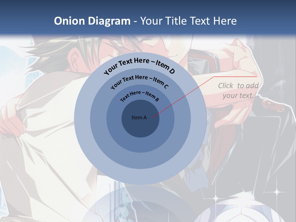 A Couple Of Anime Characters Hugging Each Other PowerPoint Template