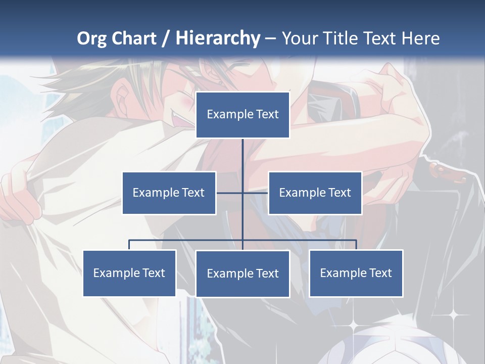 A Couple Of Anime Characters Hugging Each Other PowerPoint Template