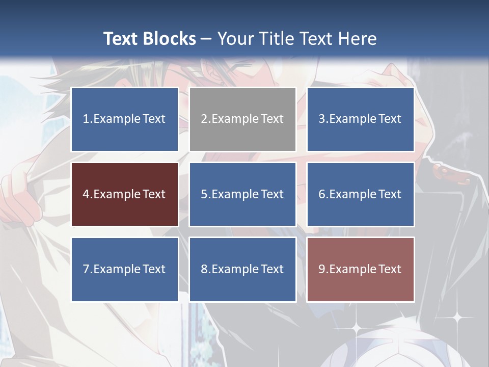 A Couple Of Anime Characters Hugging Each Other PowerPoint Template