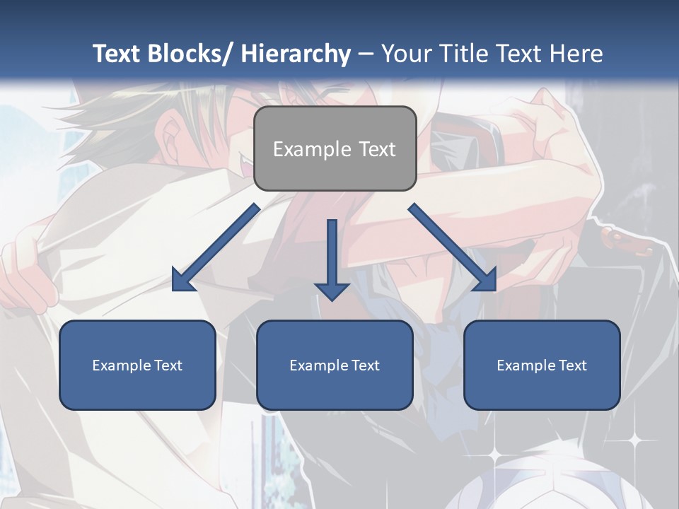 A Couple Of Anime Characters Hugging Each Other PowerPoint Template