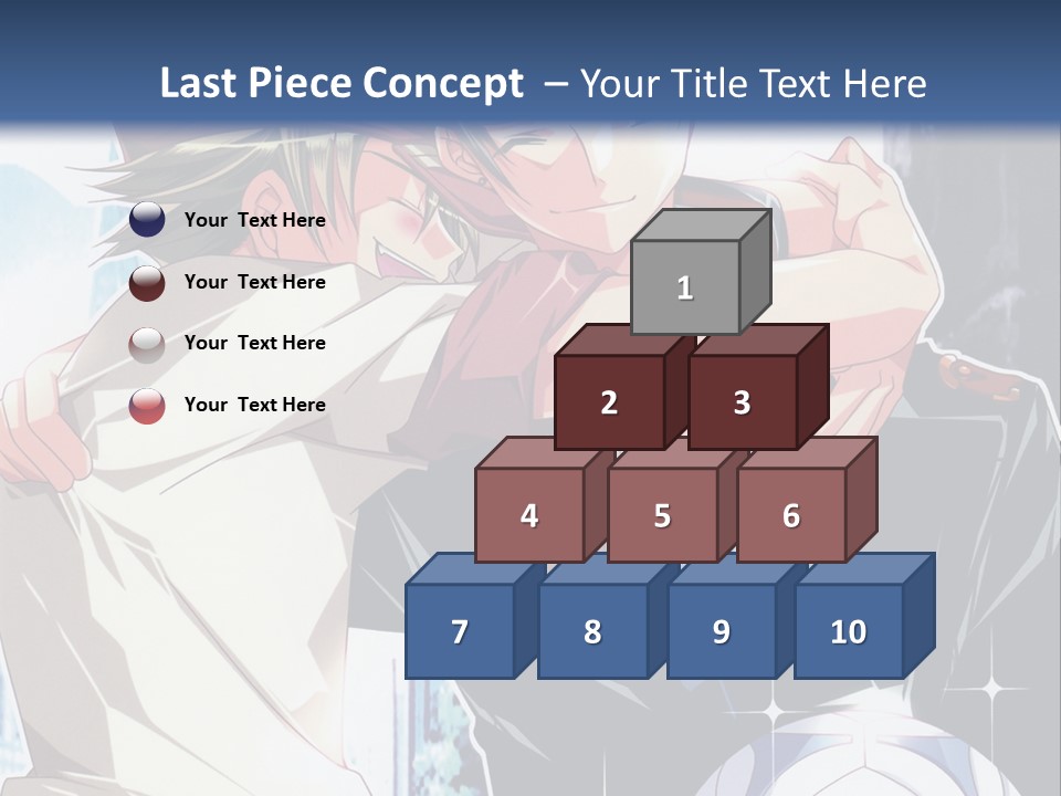 A Couple Of Anime Characters Hugging Each Other PowerPoint Template