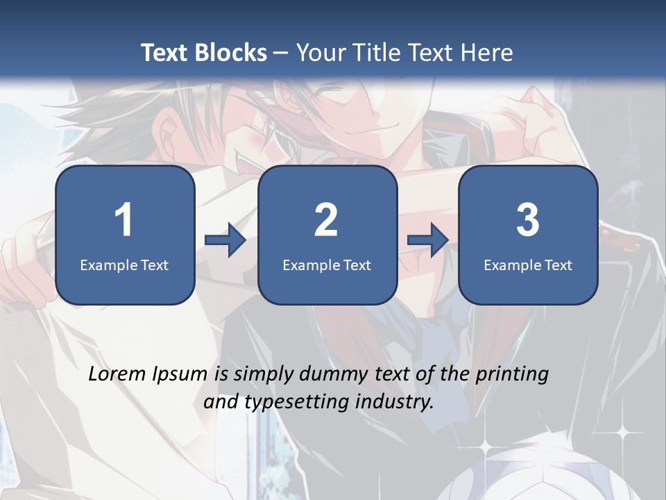 A Couple Of Anime Characters Hugging Each Other PowerPoint Template