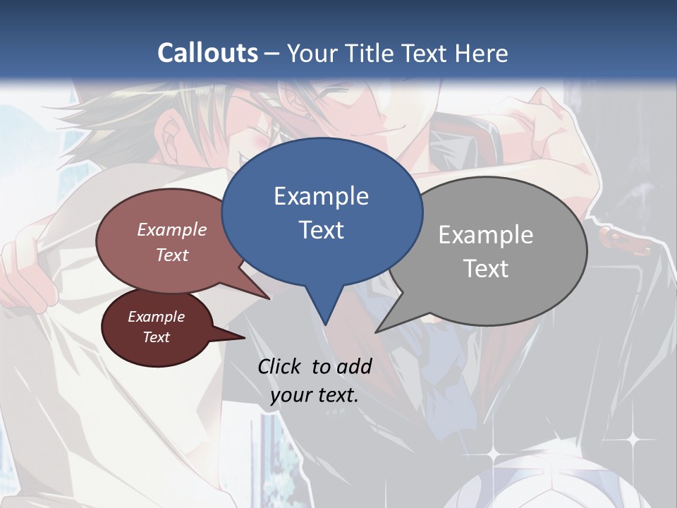 A Couple Of Anime Characters Hugging Each Other PowerPoint Template