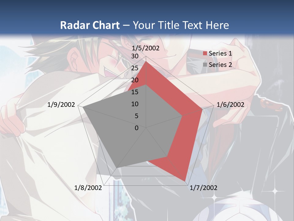 A Couple Of Anime Characters Hugging Each Other PowerPoint Template
