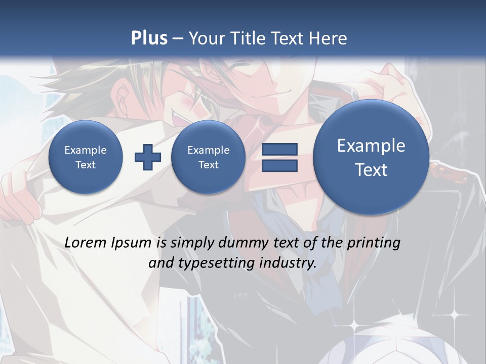 A Couple Of Anime Characters Hugging Each Other PowerPoint Template