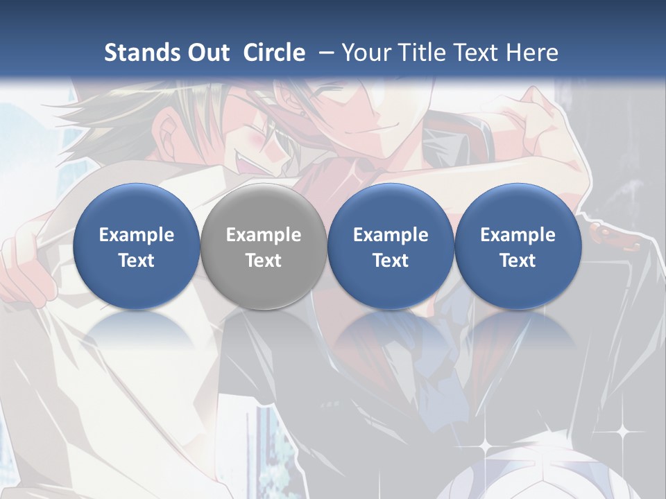 A Couple Of Anime Characters Hugging Each Other PowerPoint Template