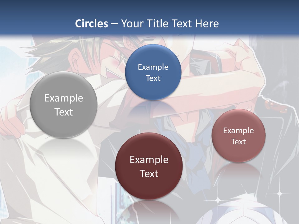 A Couple Of Anime Characters Hugging Each Other PowerPoint Template