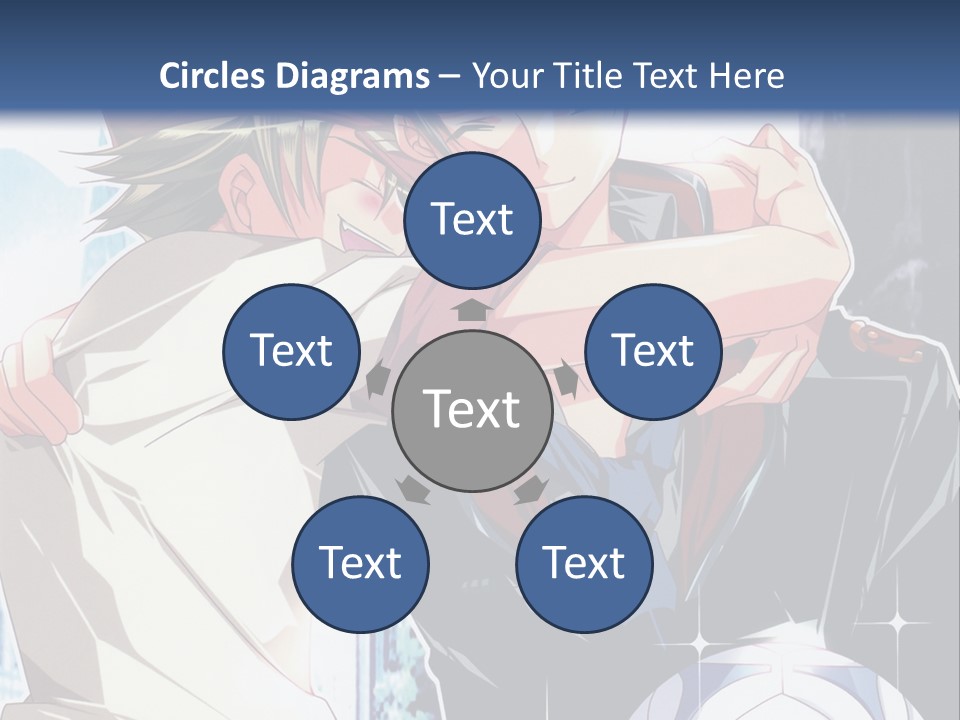 A Couple Of Anime Characters Hugging Each Other PowerPoint Template