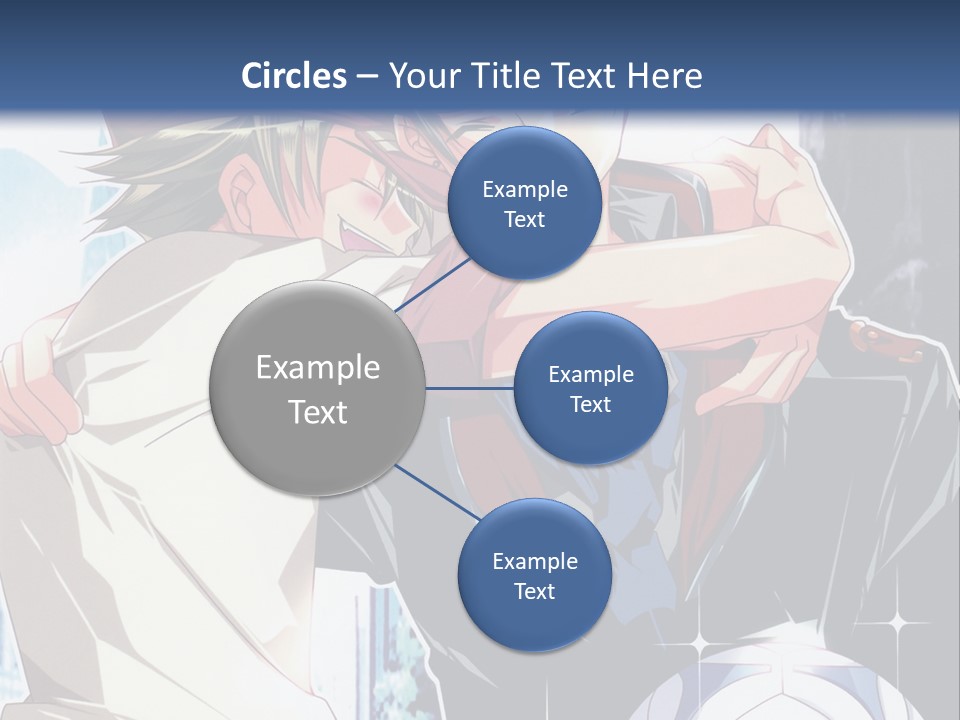 A Couple Of Anime Characters Hugging Each Other PowerPoint Template