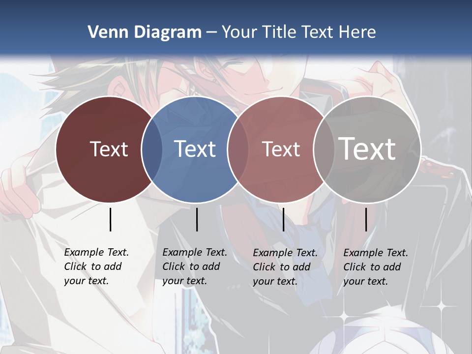 A Couple Of Anime Characters Hugging Each Other PowerPoint Template
