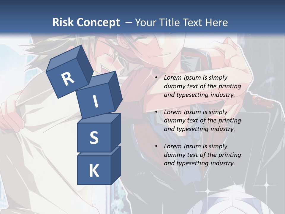 A Couple Of Anime Characters Hugging Each Other PowerPoint Template