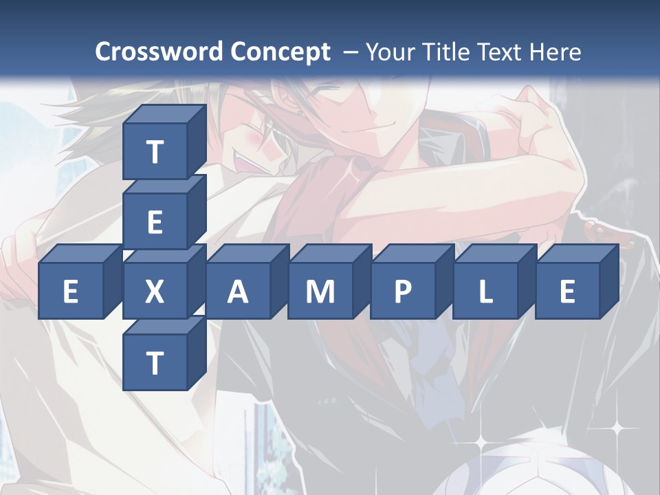 A Couple Of Anime Characters Hugging Each Other PowerPoint Template