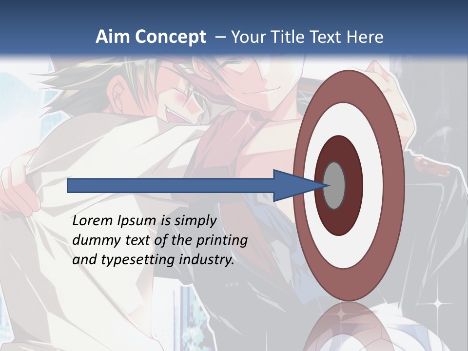 A Couple Of Anime Characters Hugging Each Other PowerPoint Template