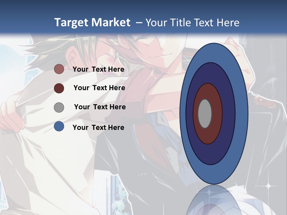 A Couple Of Anime Characters Hugging Each Other PowerPoint Template