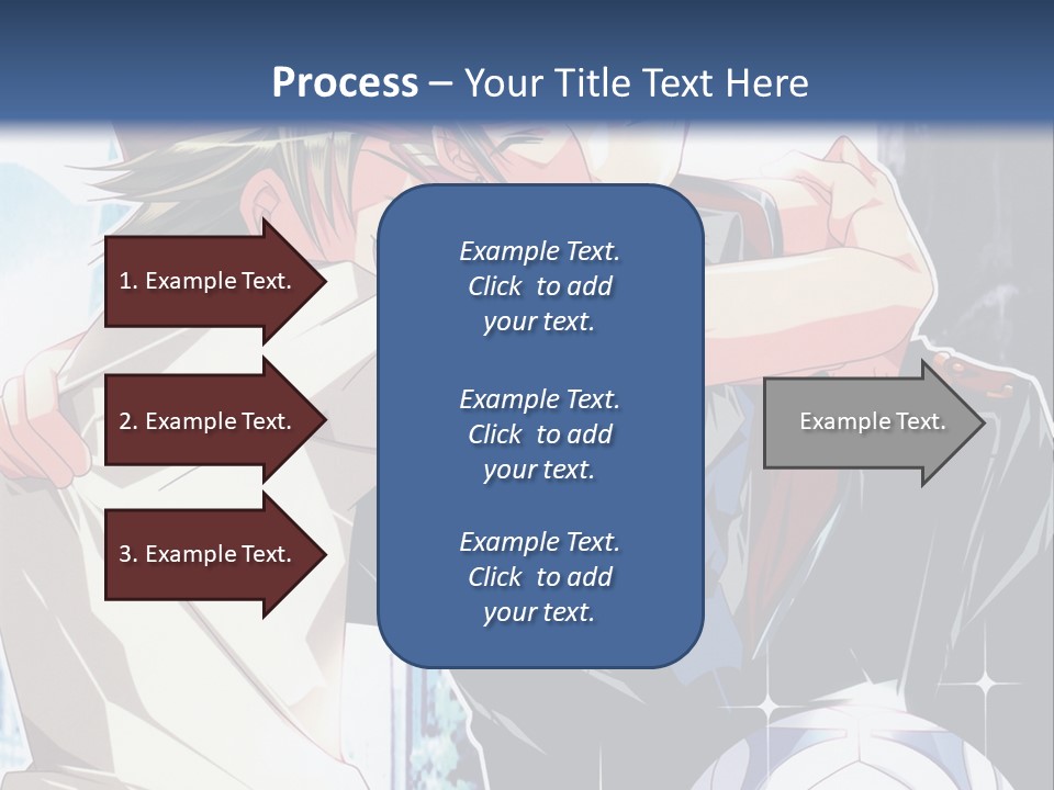 A Couple Of Anime Characters Hugging Each Other PowerPoint Template